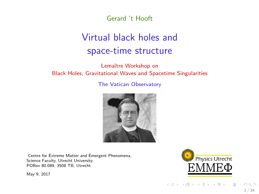 Virtual Black Holes and Space-Time Structure