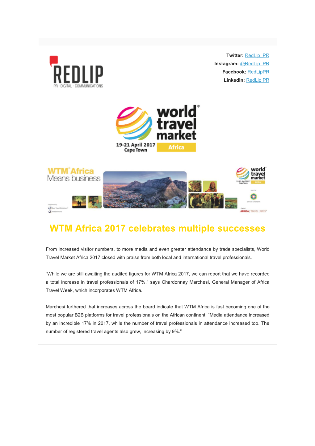 WTM Africa 2017 Celebrates Multiple Successes