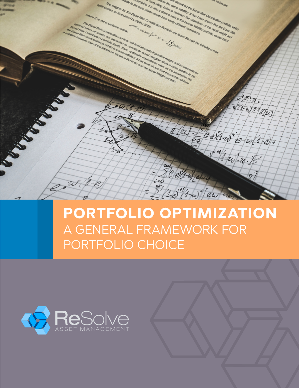 Portfolio Optimization: a General Framework for Portfolio Choice