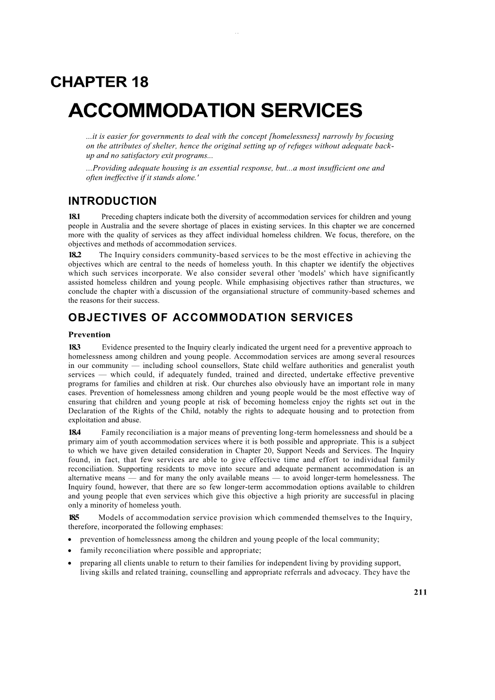 Accommodation Services