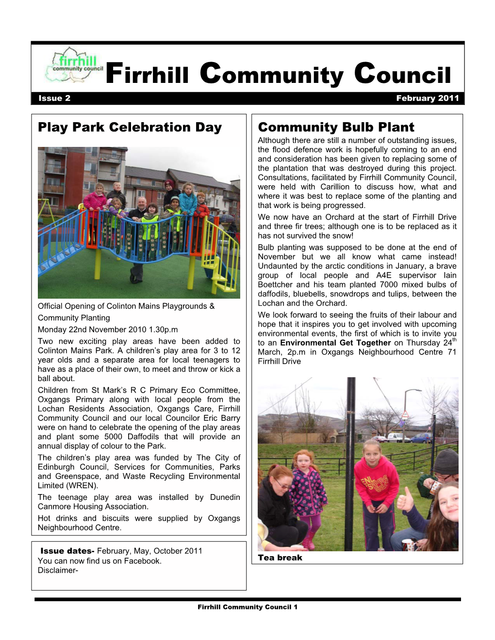 Firrhill Community Council Newsletter Feb11