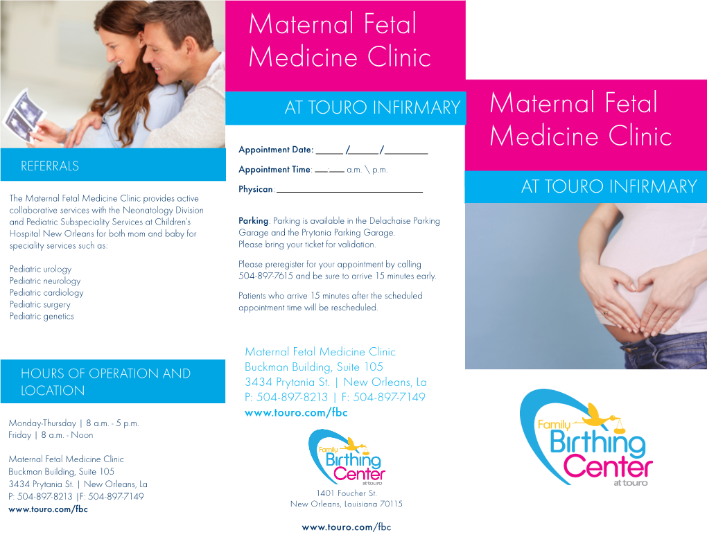 Maternal Fetal Medicine Clinic