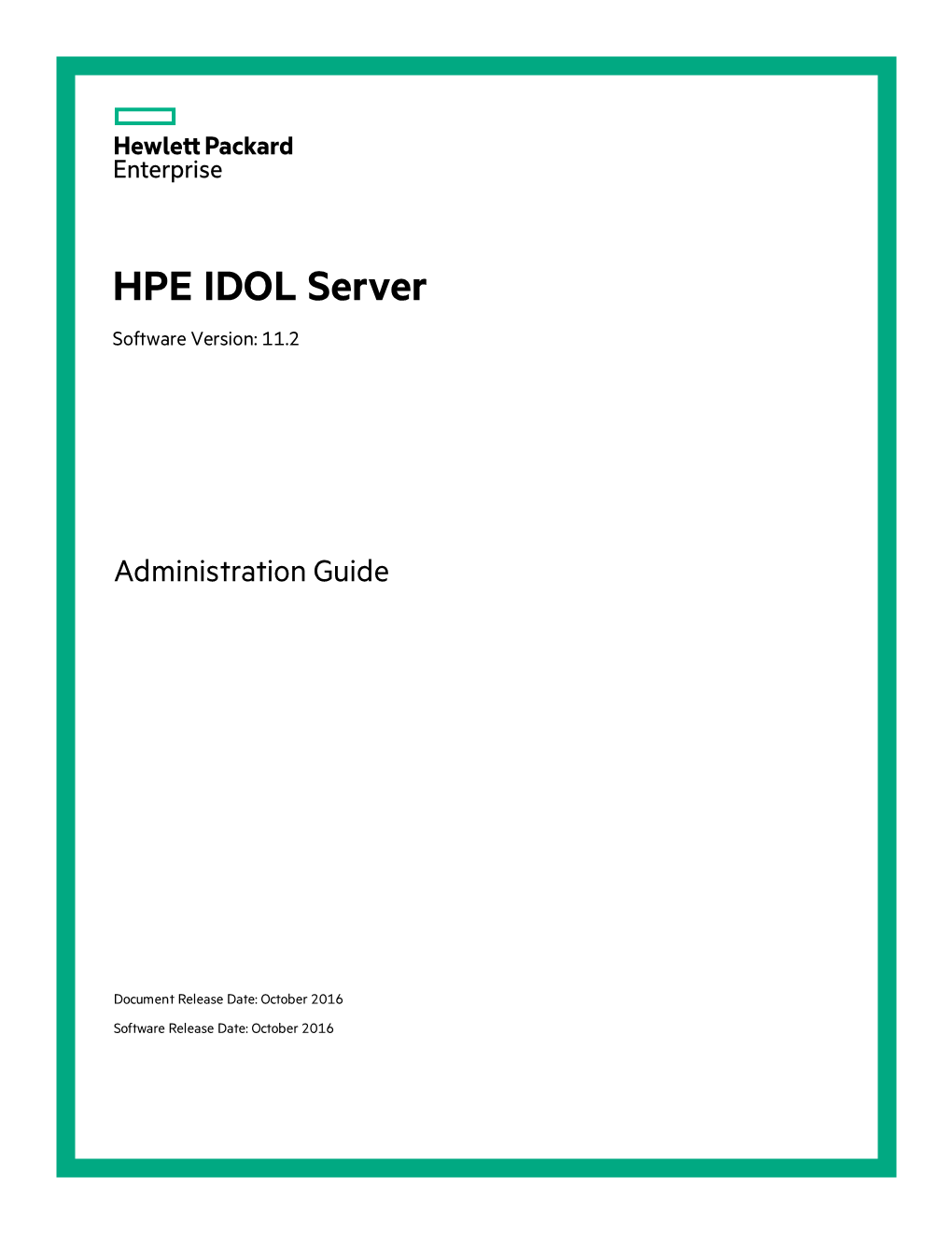 HPE IDOL Server 11.2 Administration Guide