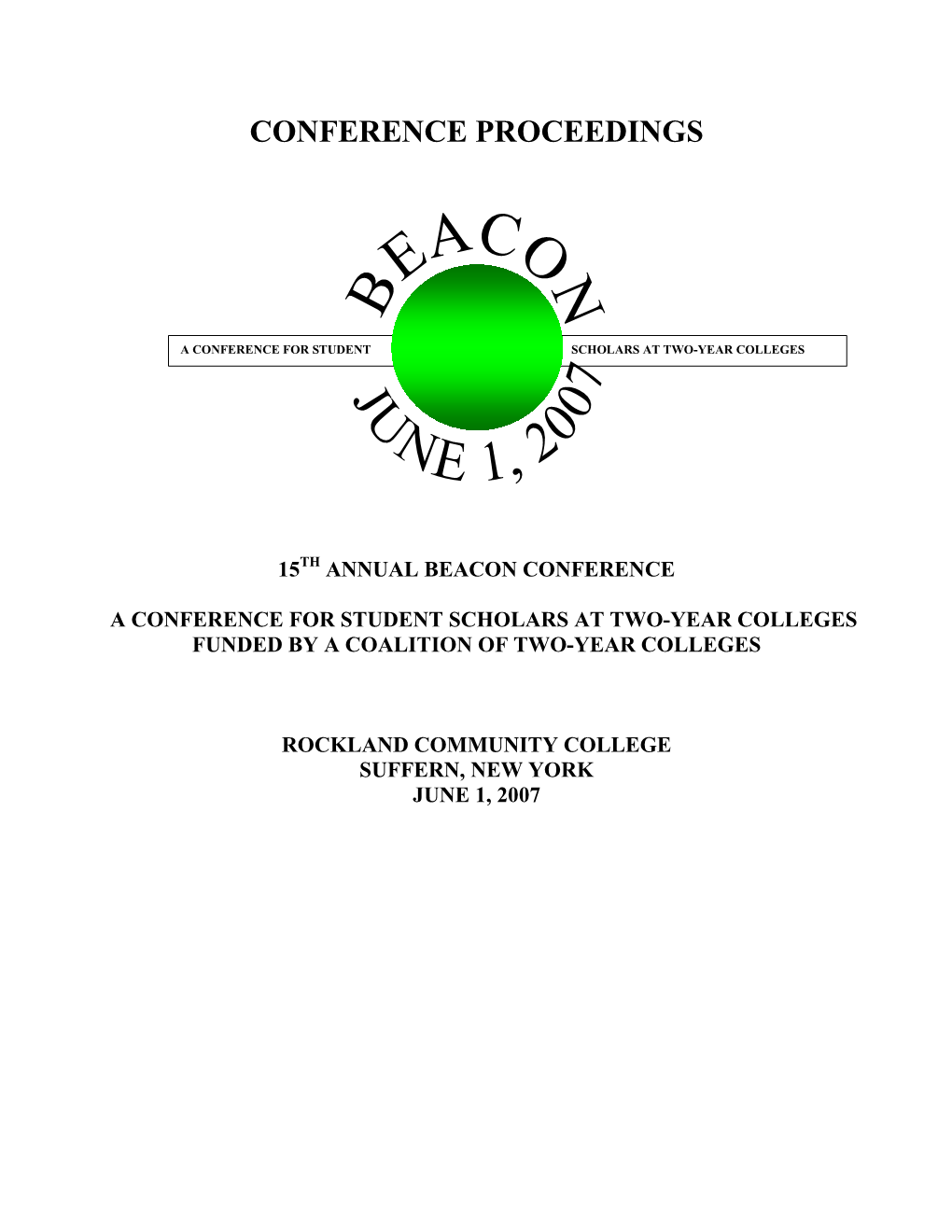 Conference Proceedings