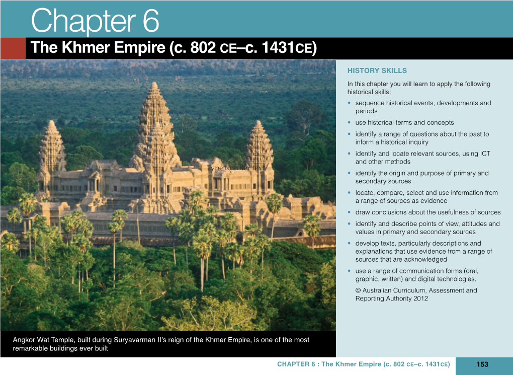 The Khmer Empire (C. 802 CE–C. 1431CE)
