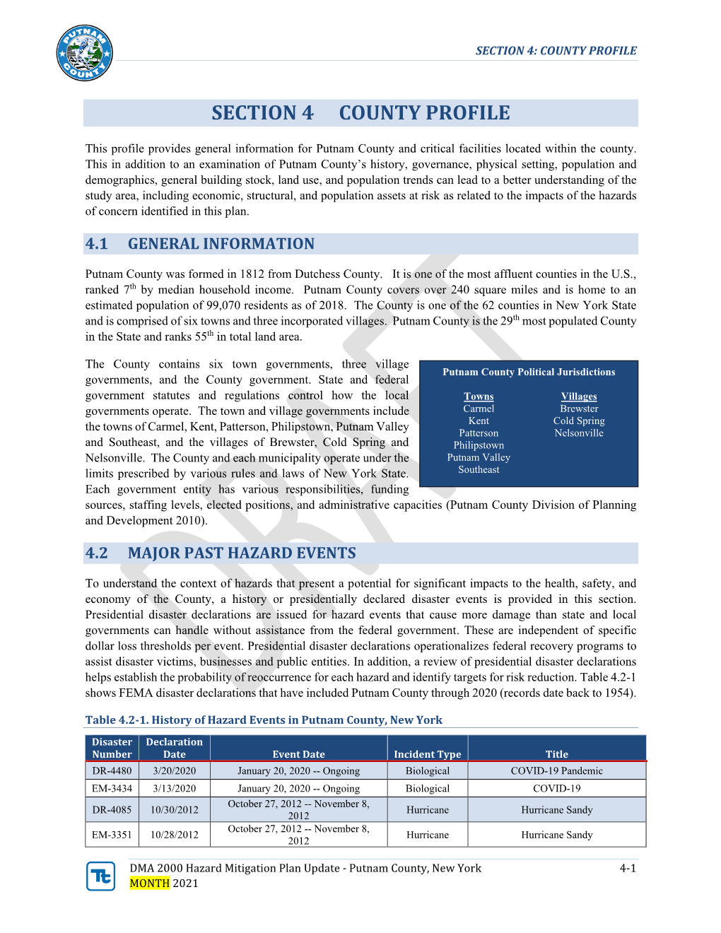 Section 4: County Profile