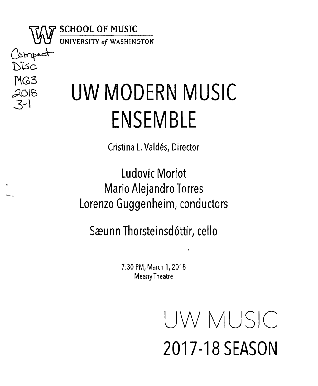 ~~ Uw Modern Music Ensemble