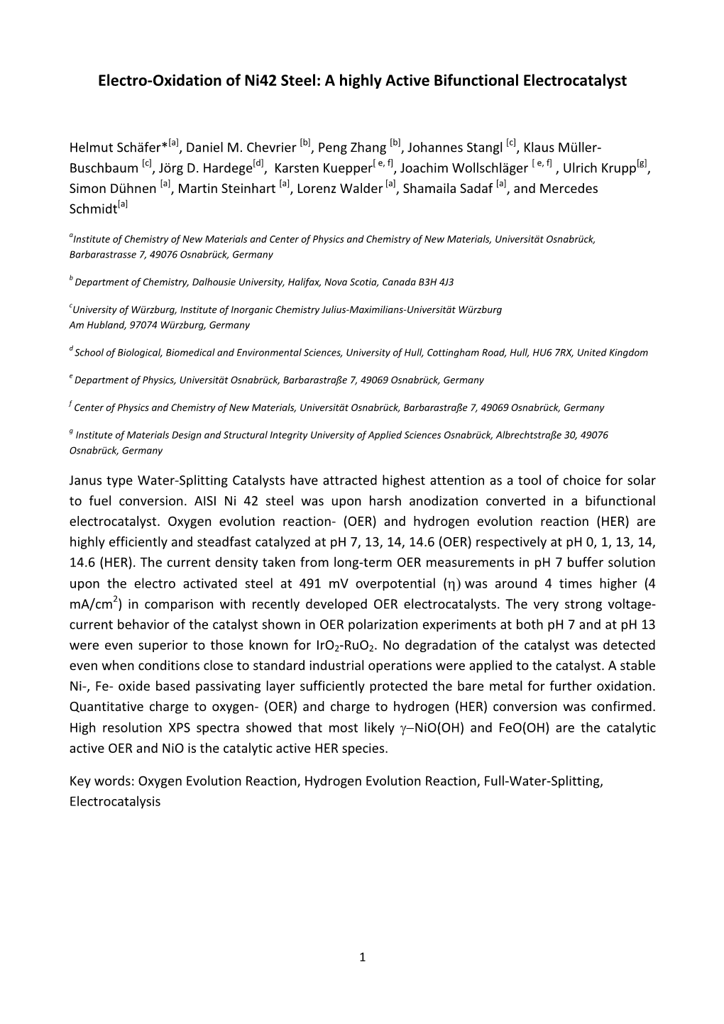 Electro-Oxidation of Ni42 Steel: a Highly Active Bifunctional Electrocatalyst