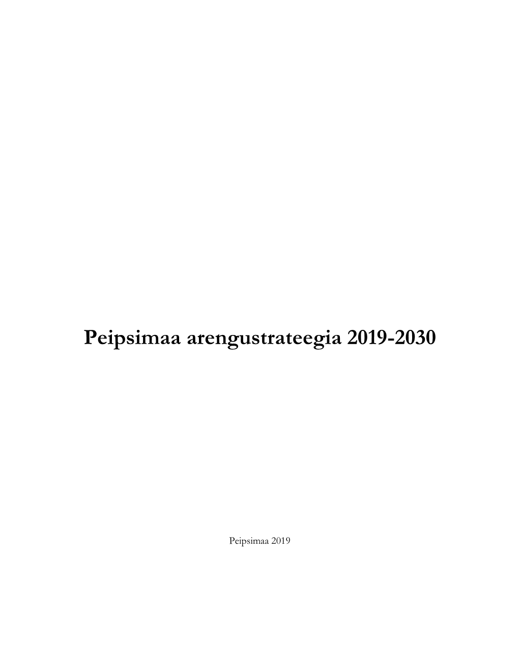 Peipsimaa Arengustrateegia 2019-2030