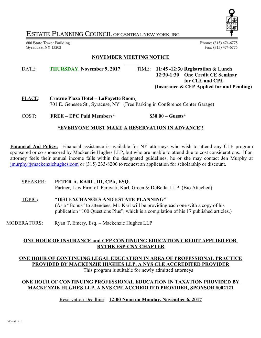 EPC December Meeting Notice-Revised (M0448318)