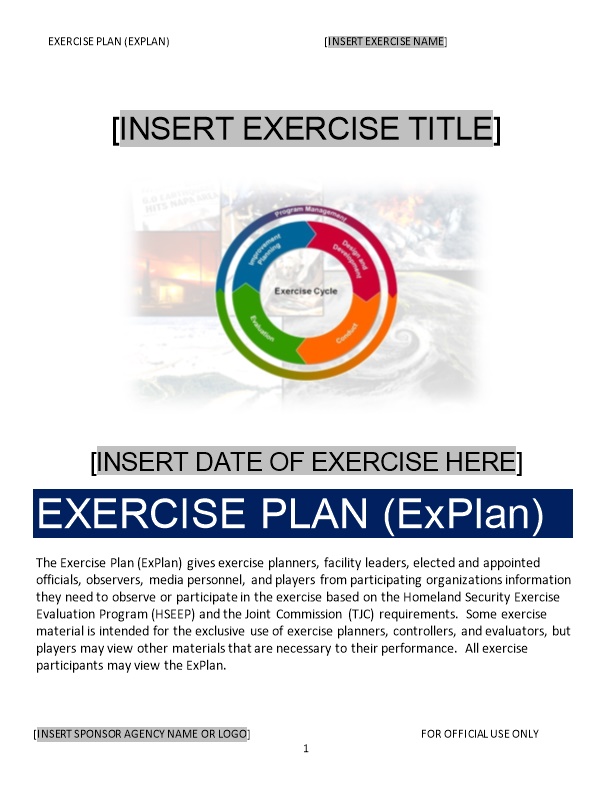Exercise Plan (Explan) Insert Exercise Name
