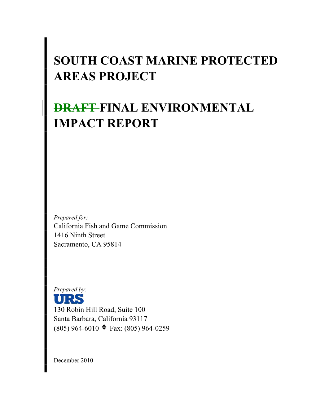 Final Environmental Impact Report