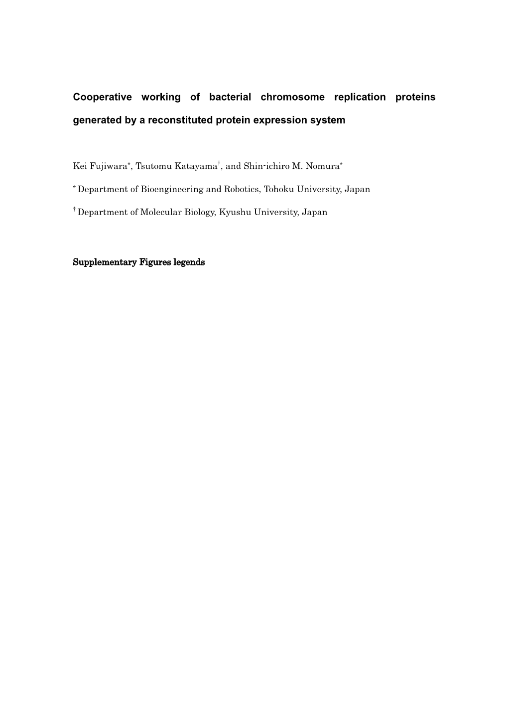 Cooperative Working of Bacterial Chromosome Replication Proteins Generated by a Reconstituted Protein Expression System