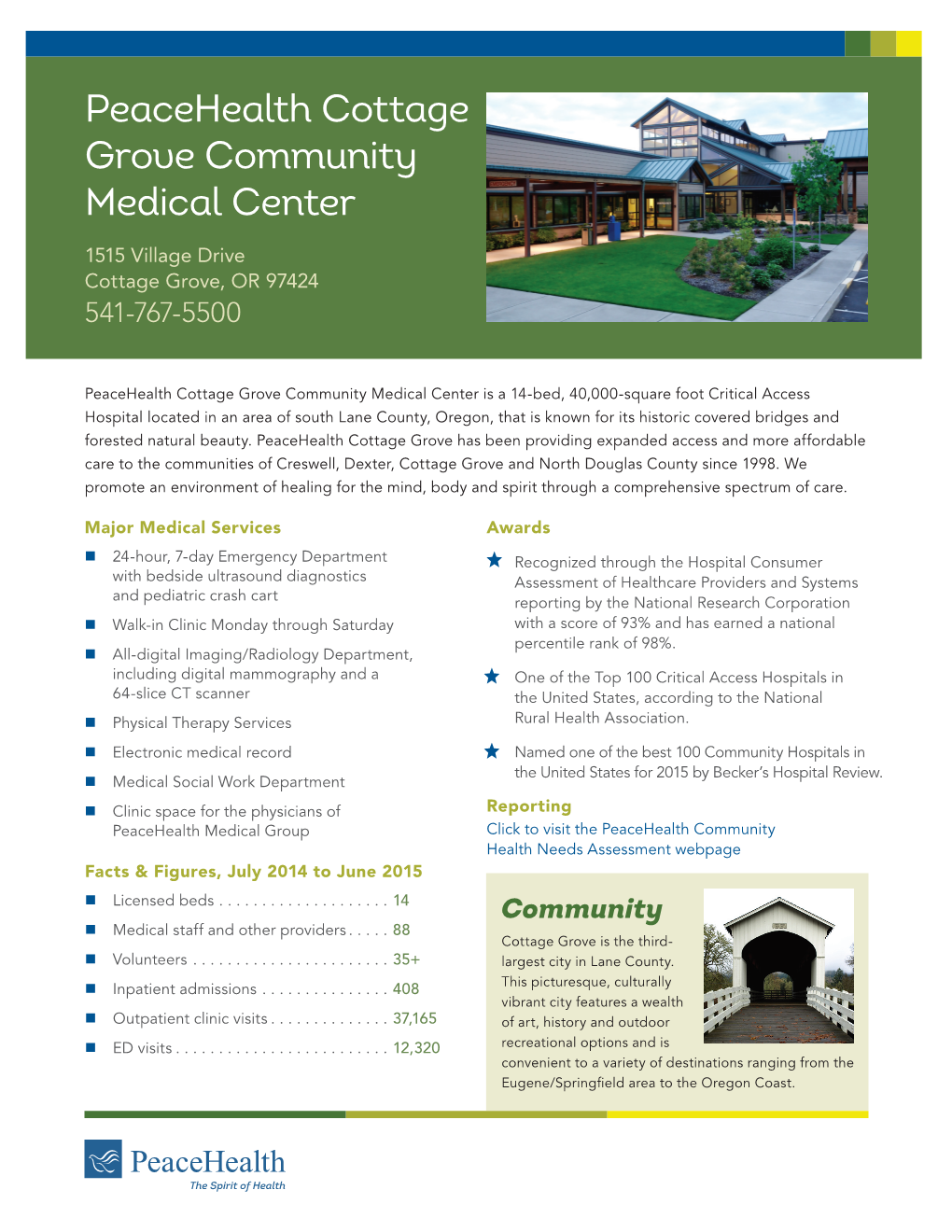 Peacehealth Cottage Grove Community Medical Center