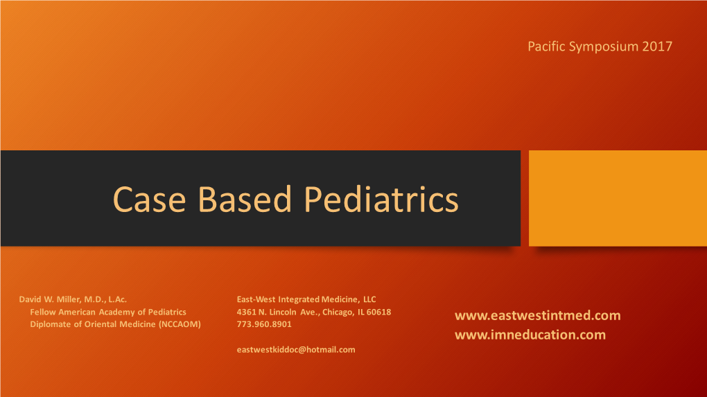 Case Based Pediatrics