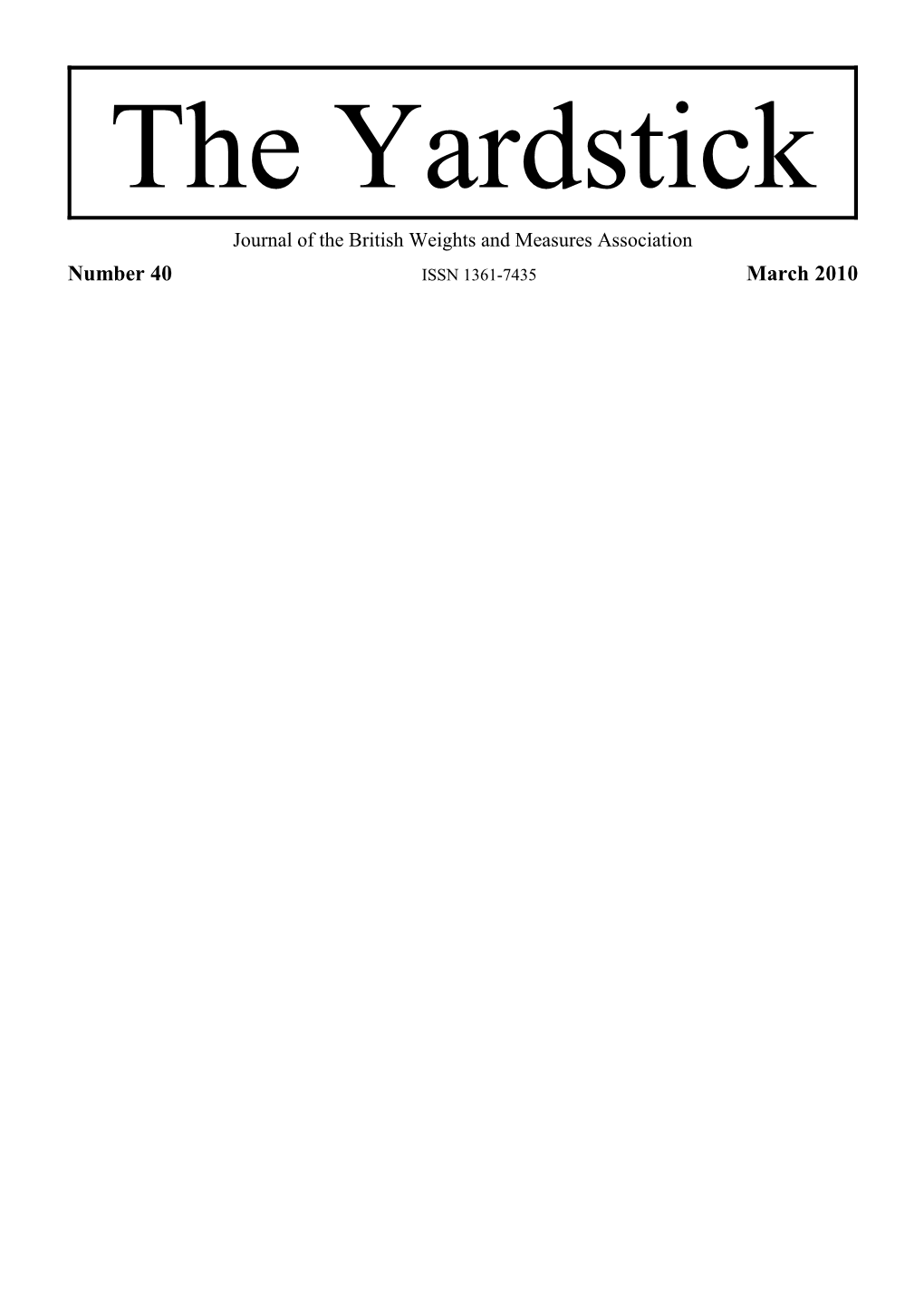 Journal of the British Weights and Measures Association s1