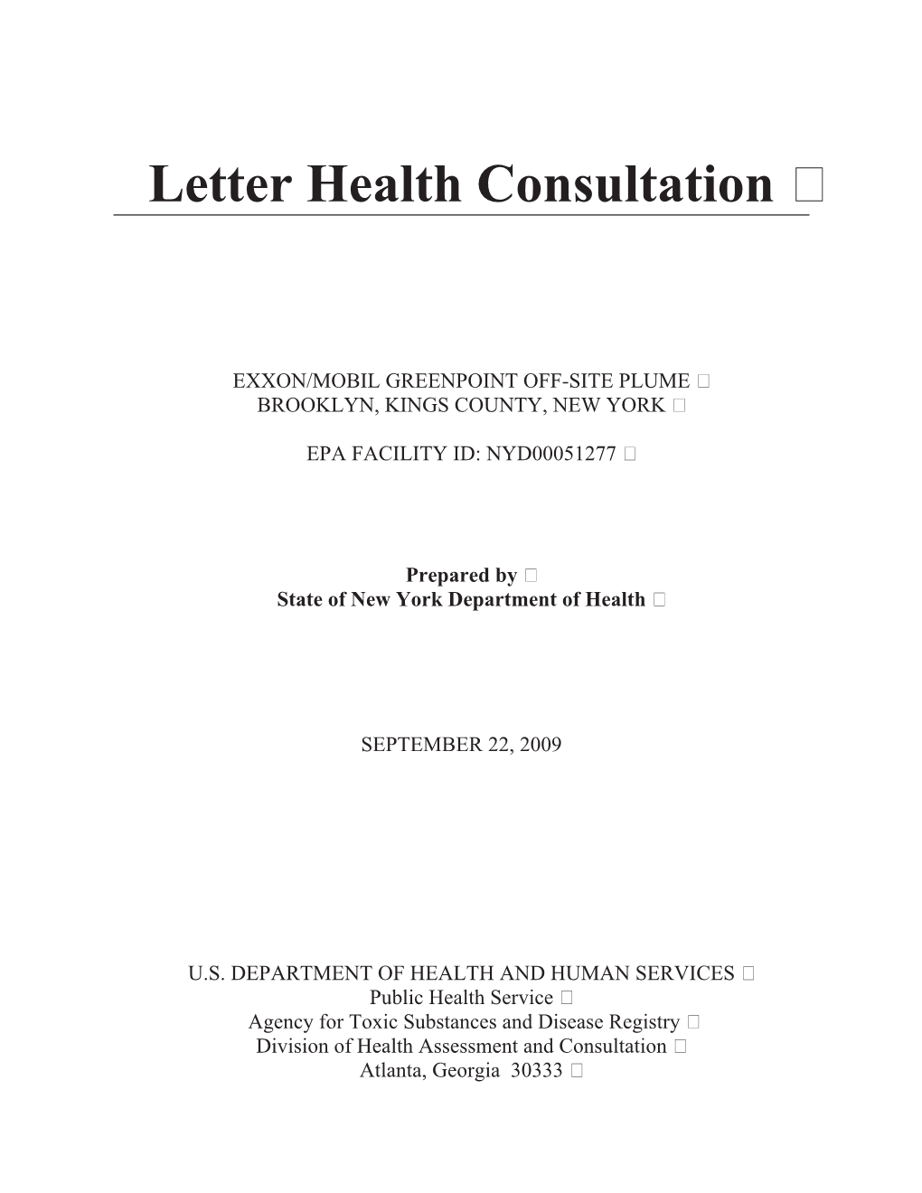 Letter Health Consultation