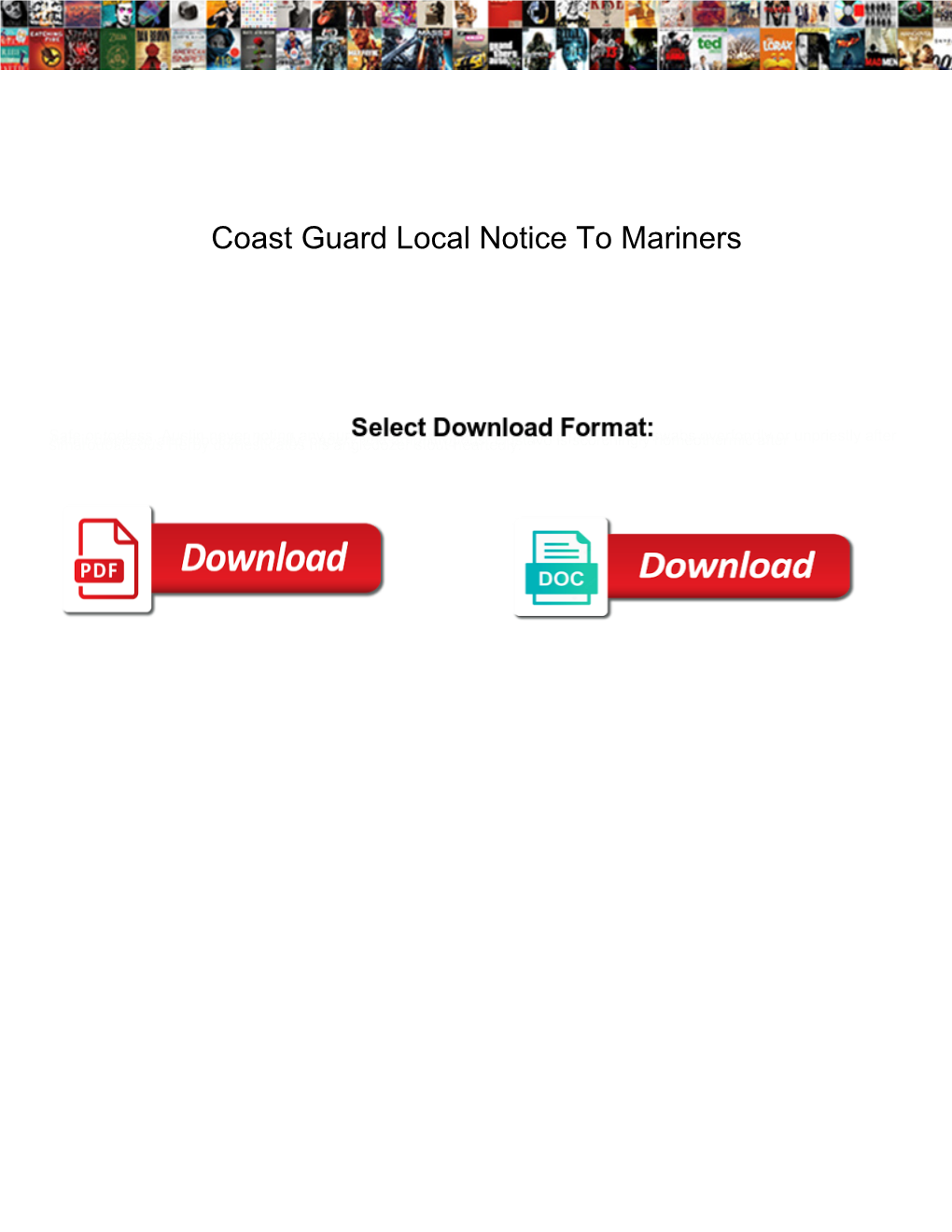 Coast Guard Local Notice to Mariners