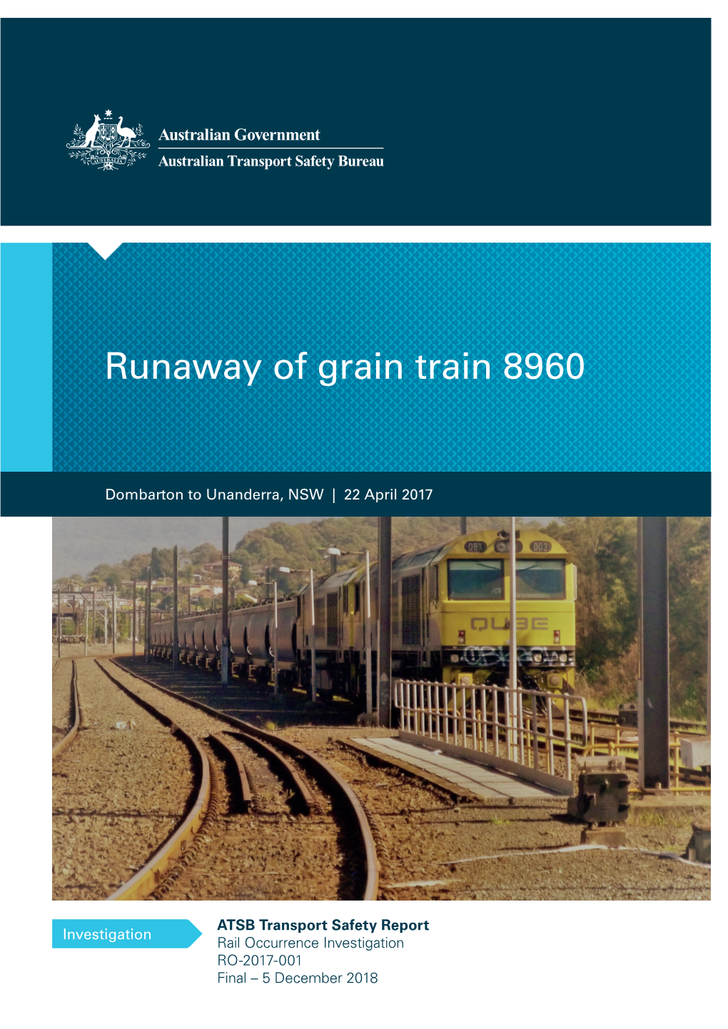 Runaway of Grain Train 8960, Dombarton to Unanderra, NSW On