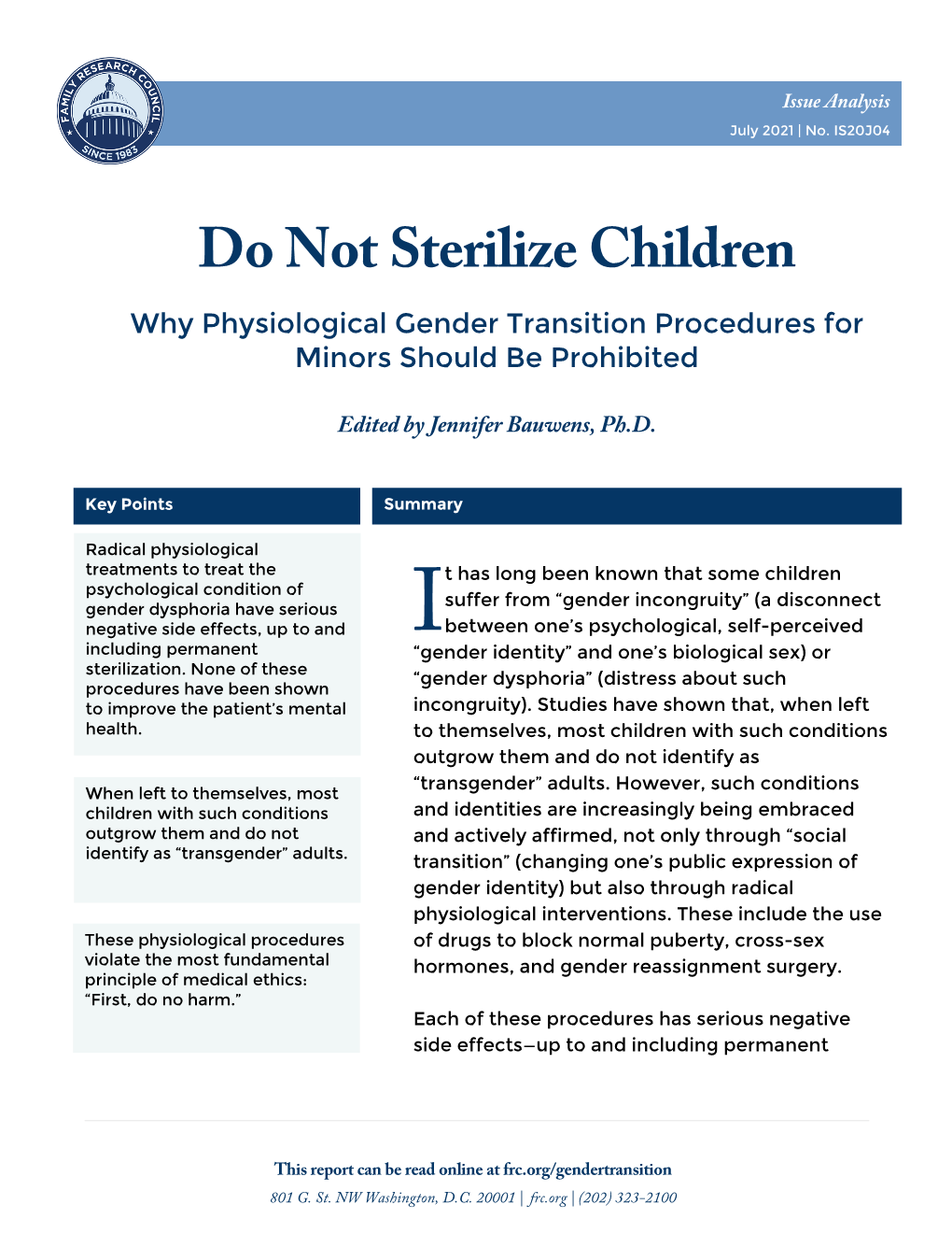 Do Not Sterilize Children