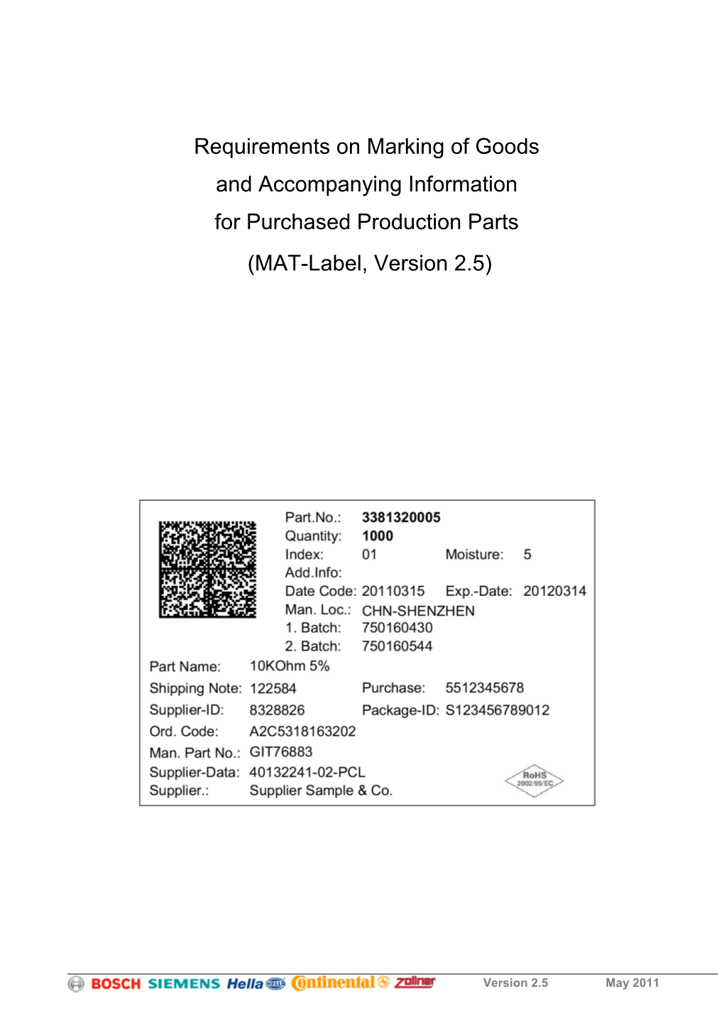 Requirments of Marking of Good and Accompanying Information