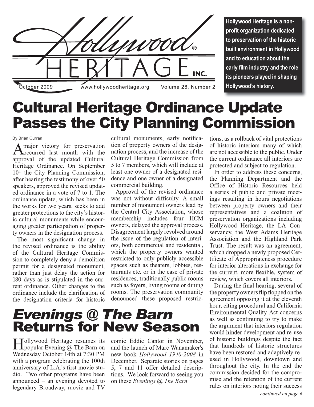 Cultural Heritage Ordinance Update Passes the City Planning Commission