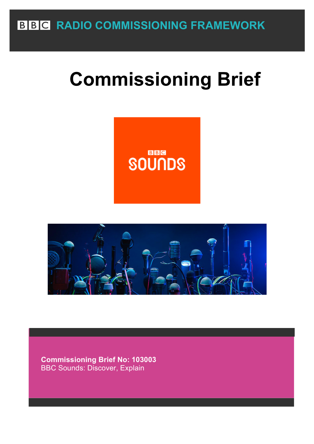 Commissioning Brief