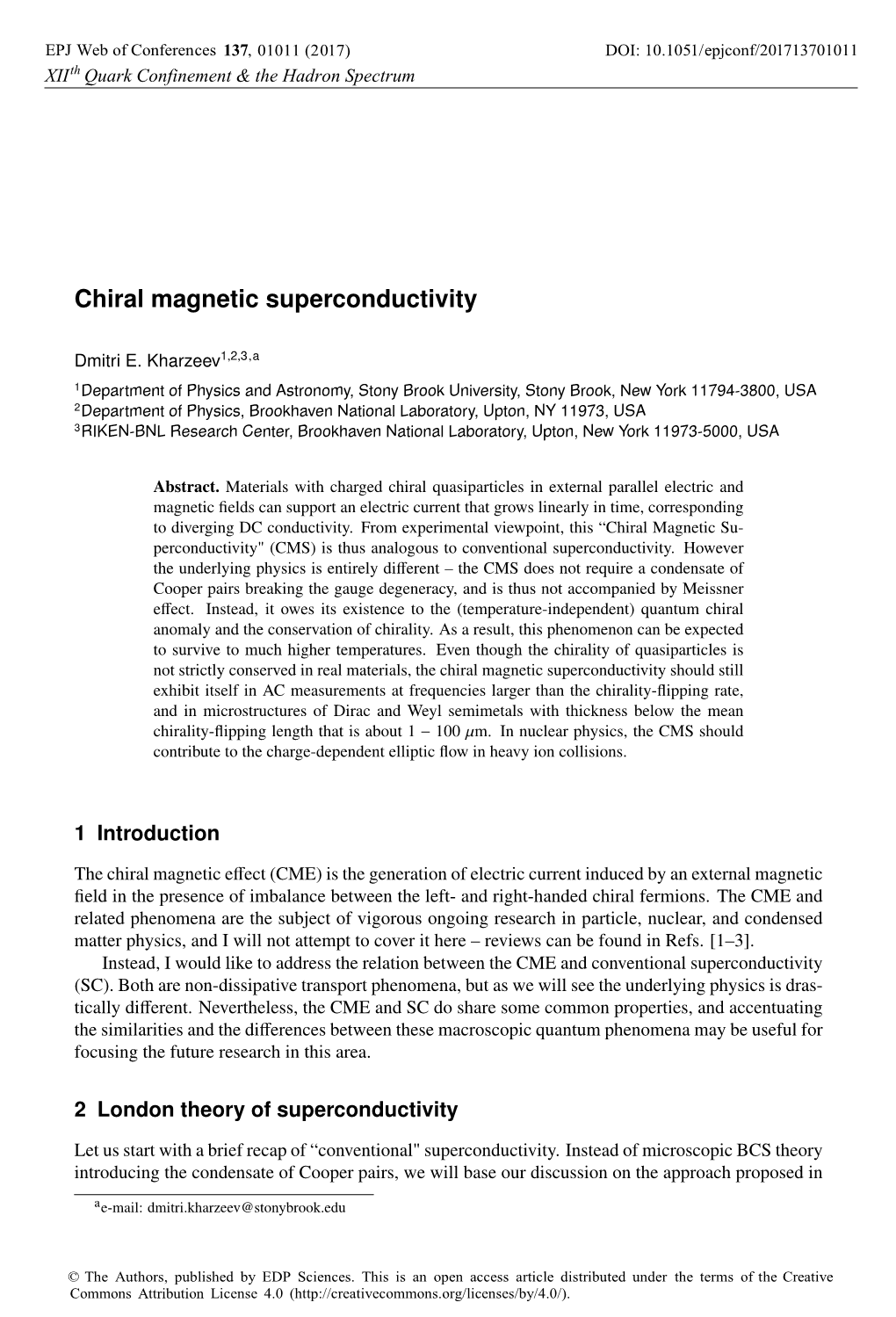 Chiral Magnetic Superconductivity