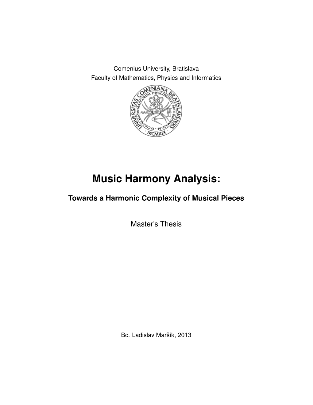 Music Harmony Analysis