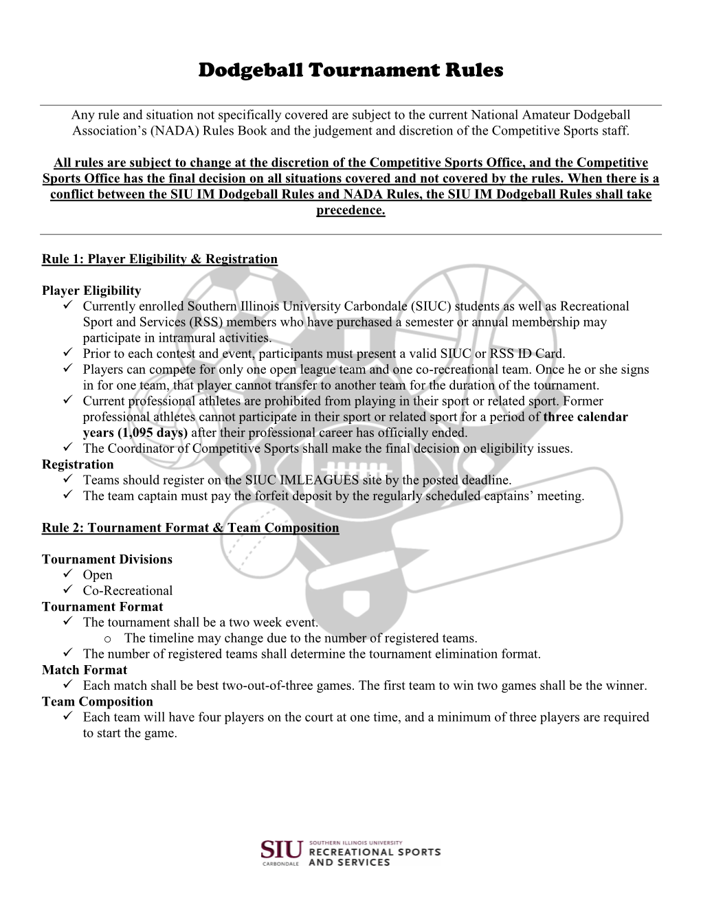 5 on 5 Intramural Basketball Rules