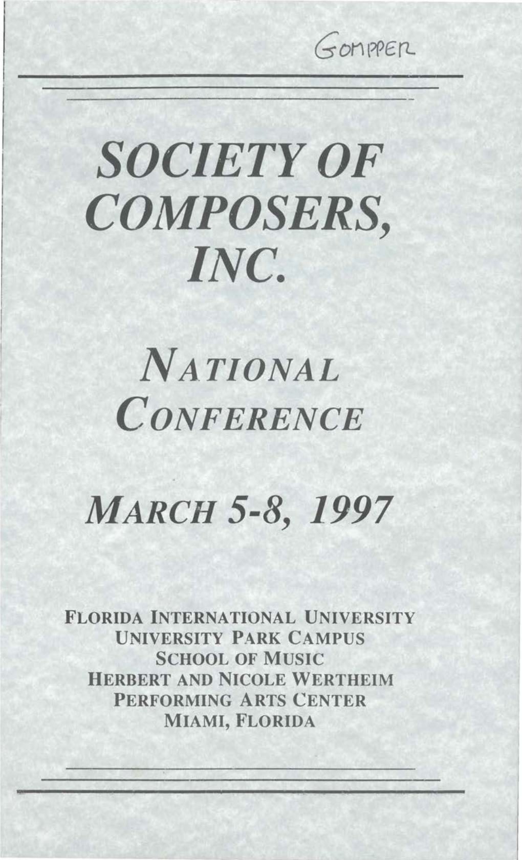 Society of Composers, Inc