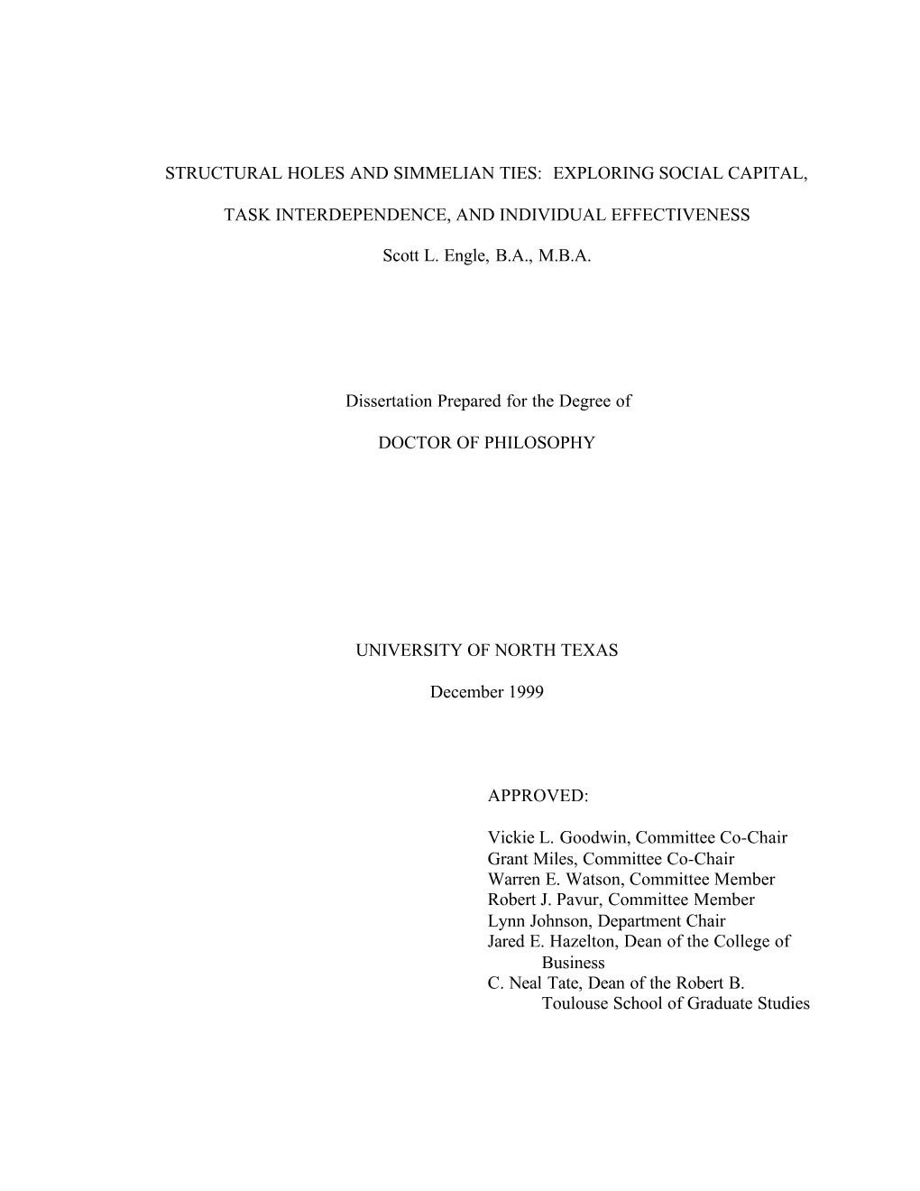 Structural Holes and Simmelian Ties: Exploring Social Capital