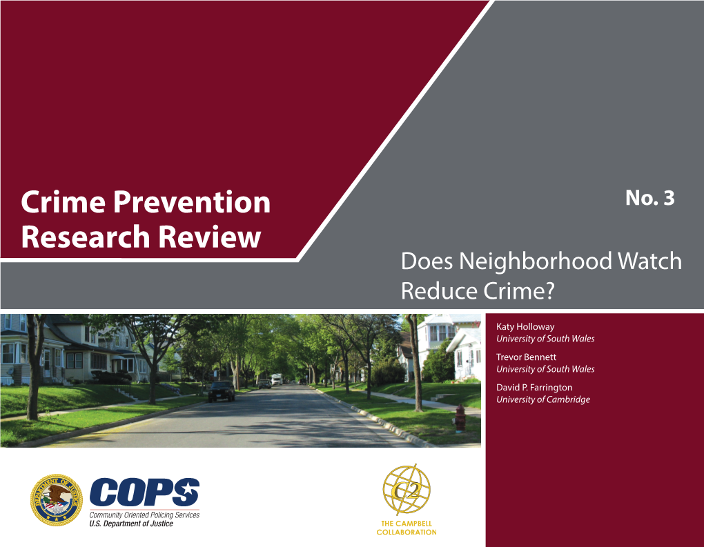 Crime Prevention Research Review No. 3