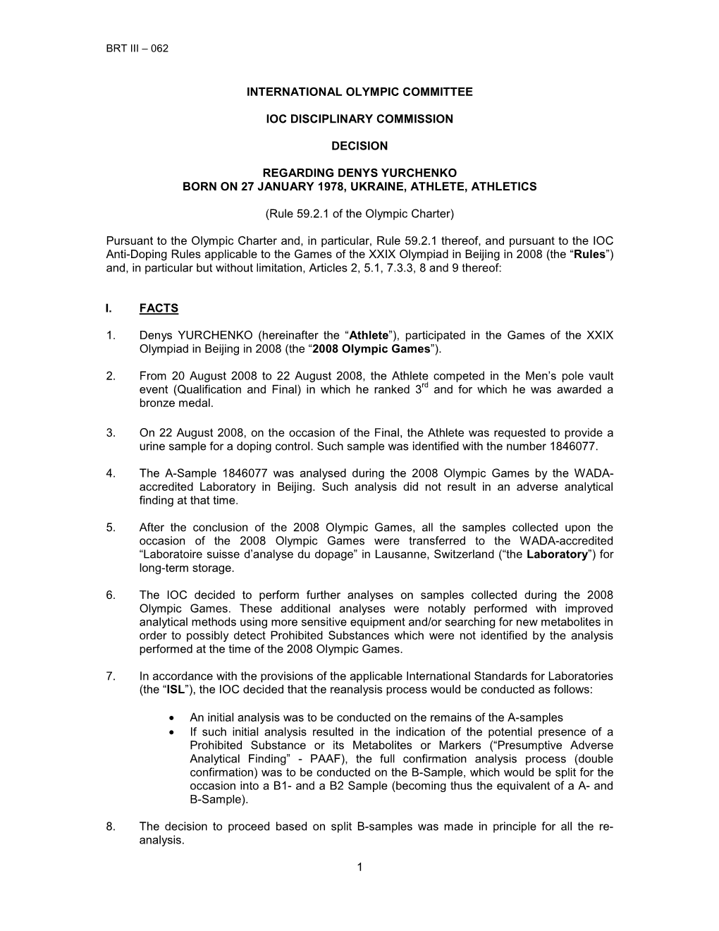 IOC-Disciplinary-Commission-Decision-BRT-III-062-DENYS-YURCHENKO.Pdf