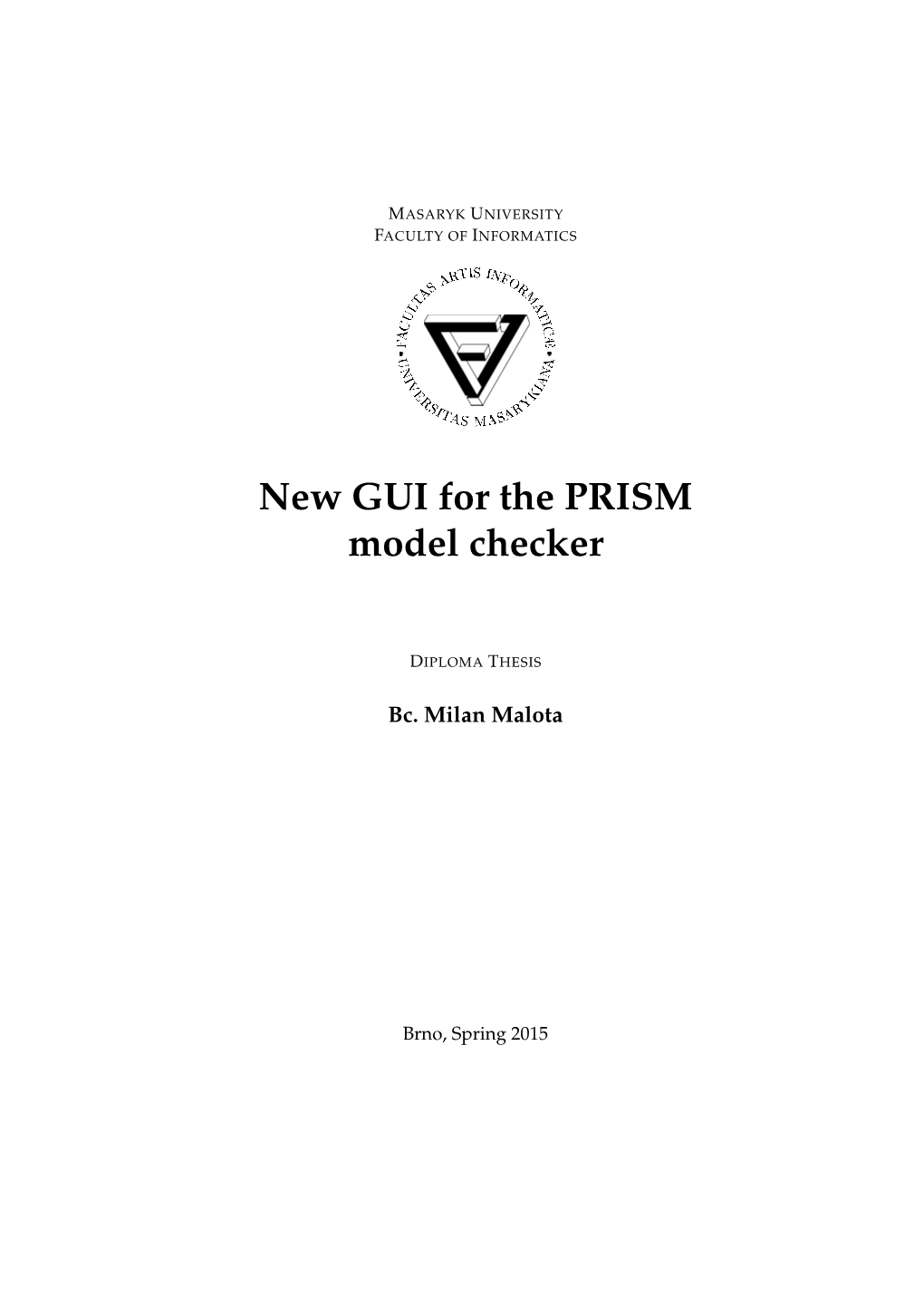 New GUI for the PRISM Model Checker