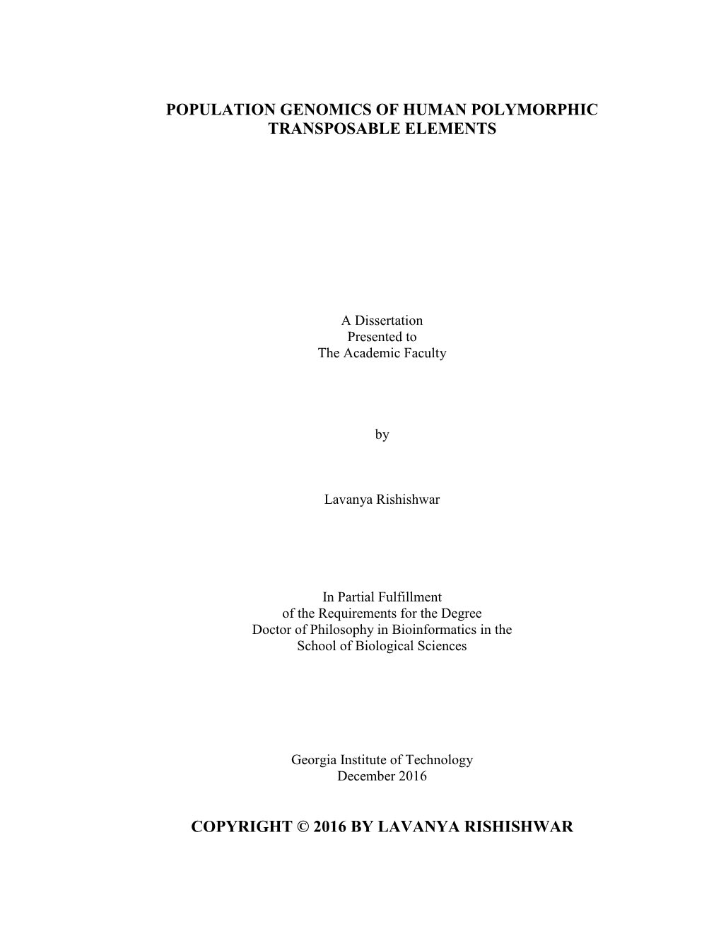 Population Genomics of Human Polymorphic Transposable Elements