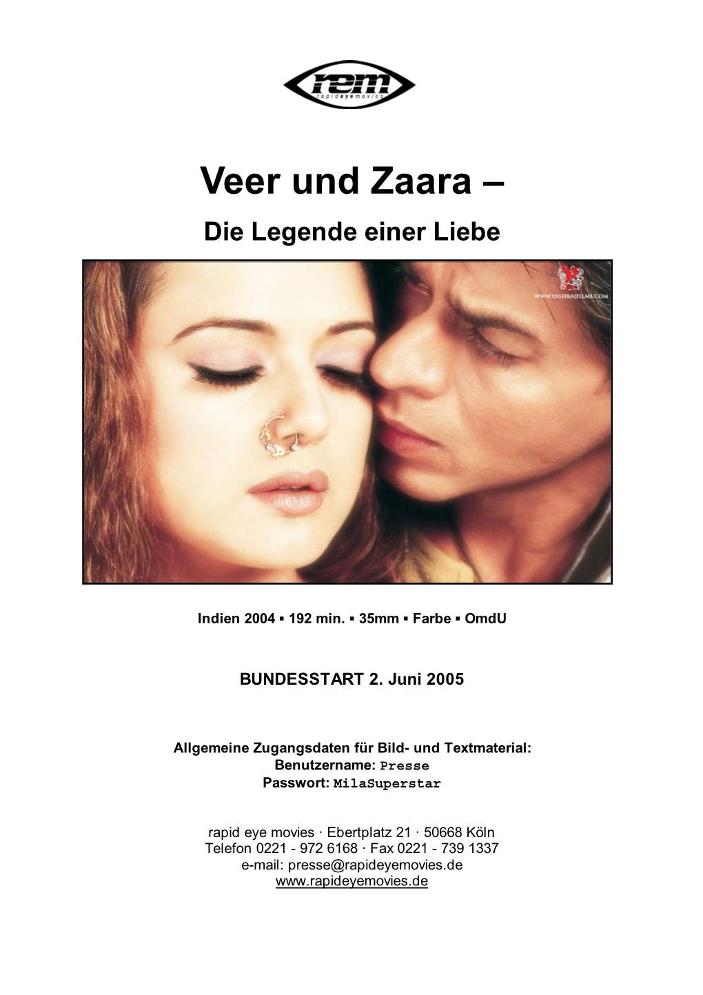 Veer Und Zaara – Die Legende Einer Liebe