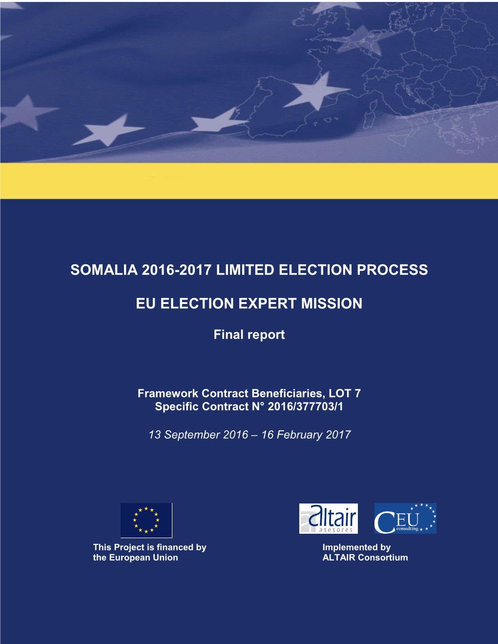 Somalia 2016-2017 Limited Election Process Eu