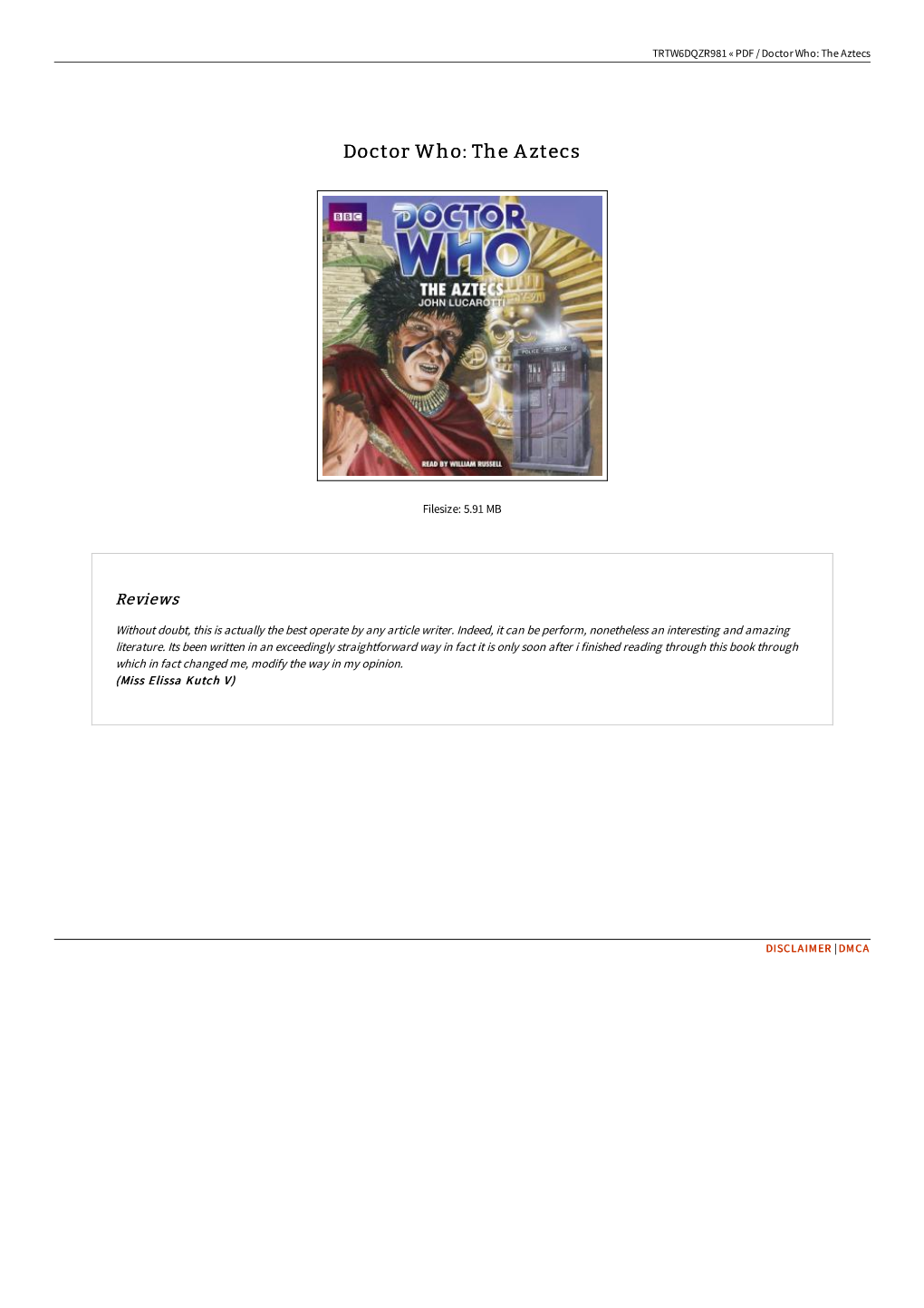 Download PDF &gt; Doctor Who: the Aztecs