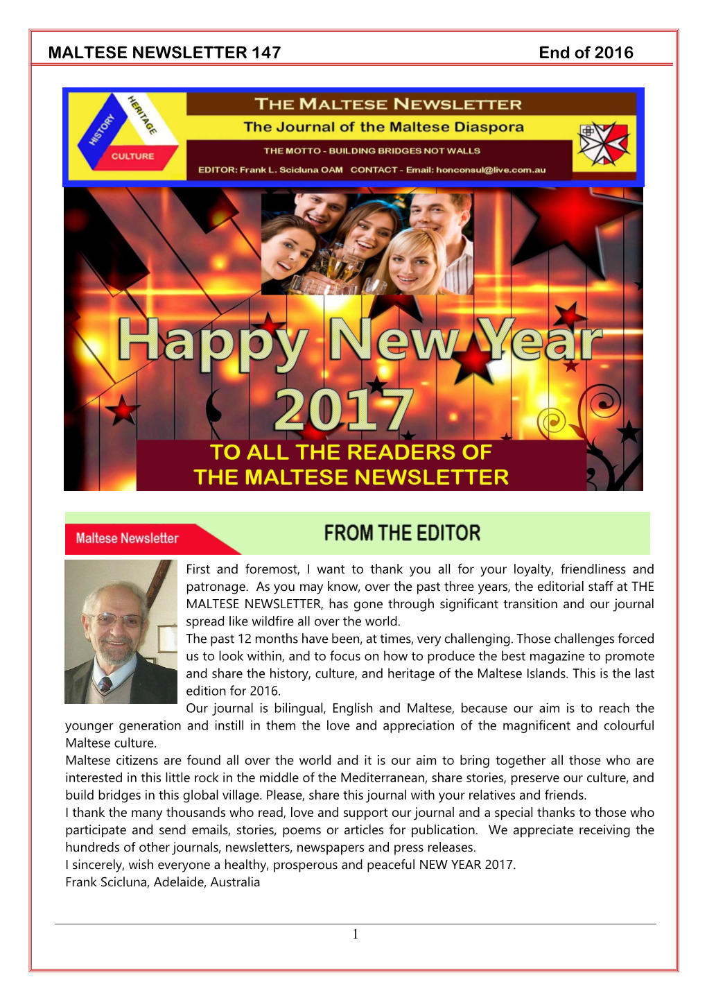 MALTESE NEWSLETTER 147 End of 2016