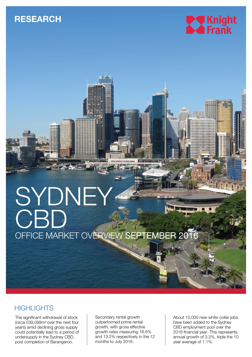 Sydney Cbd Office Market Overview September 2016