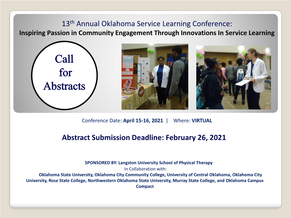 Call for Abstracts