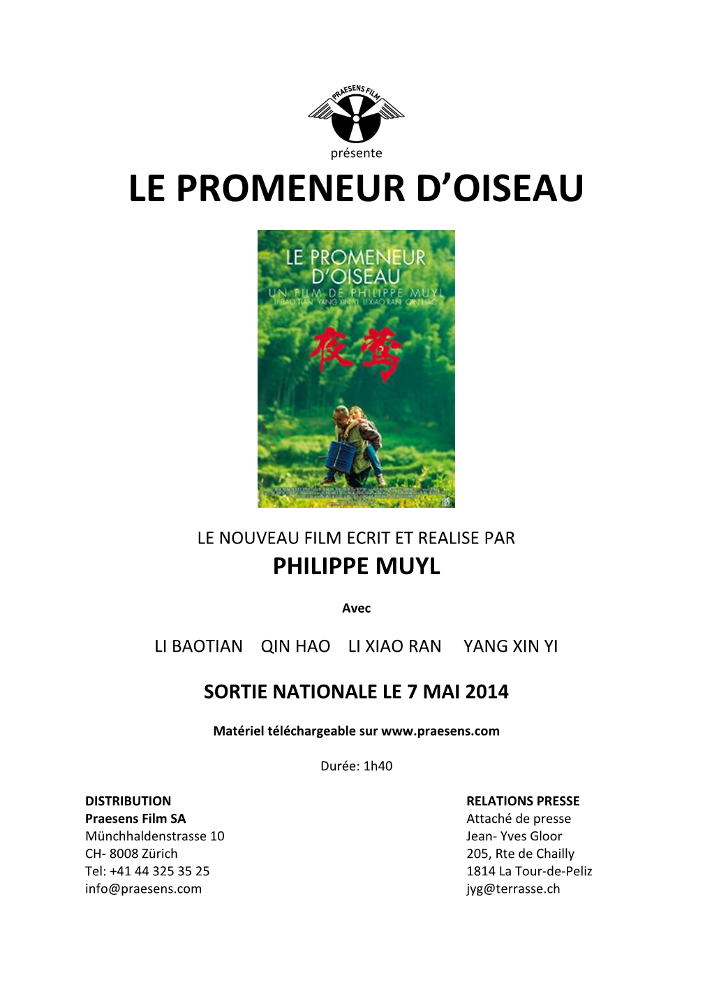 LE PROMENEUR D'oiseau De Philippe Muyl