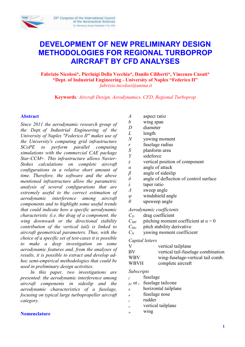 Development of New Preliminary Design Methodologies for Regional Turboprop Aircraft by Cfd Analyses