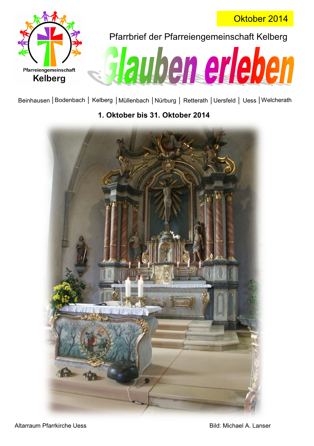 Pfarrbrief Der Pfarreiengemeinschaft Kelberg Oktober 2014