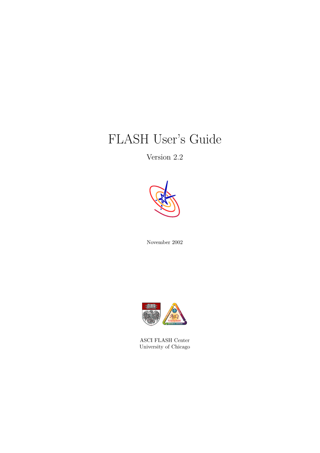 FLASH User's Guide