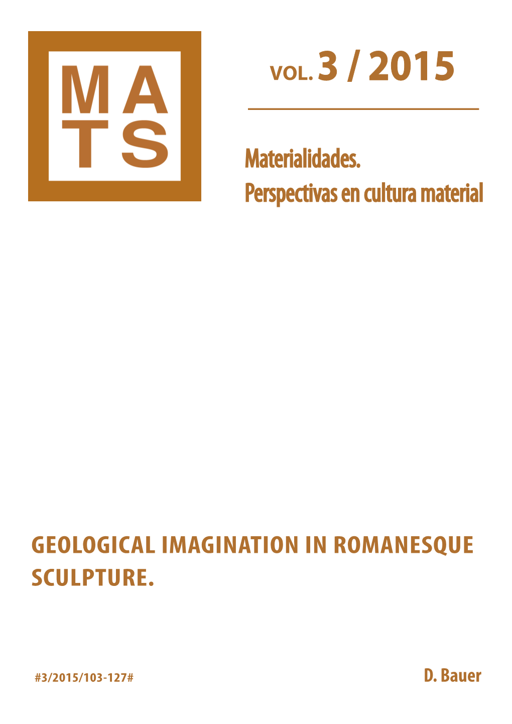 Geological Imagination in Romanesque Sculpture