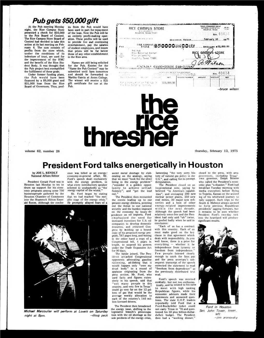 President Ford Talks Energetically in Houston by JOE L