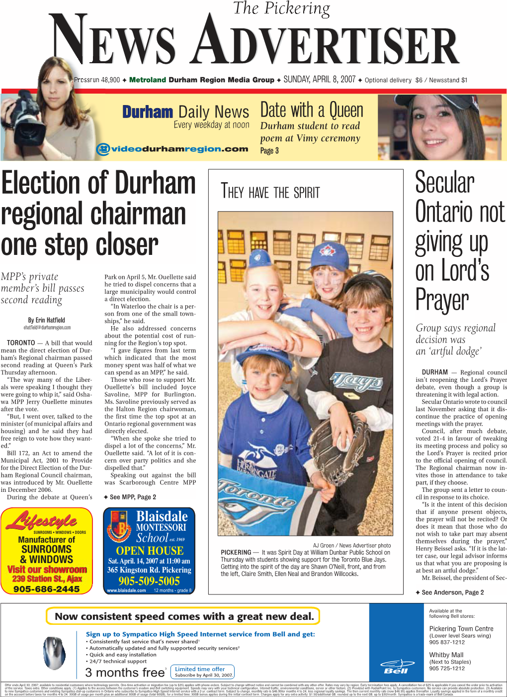 Election of Durham Regional Chairman One Step Closer