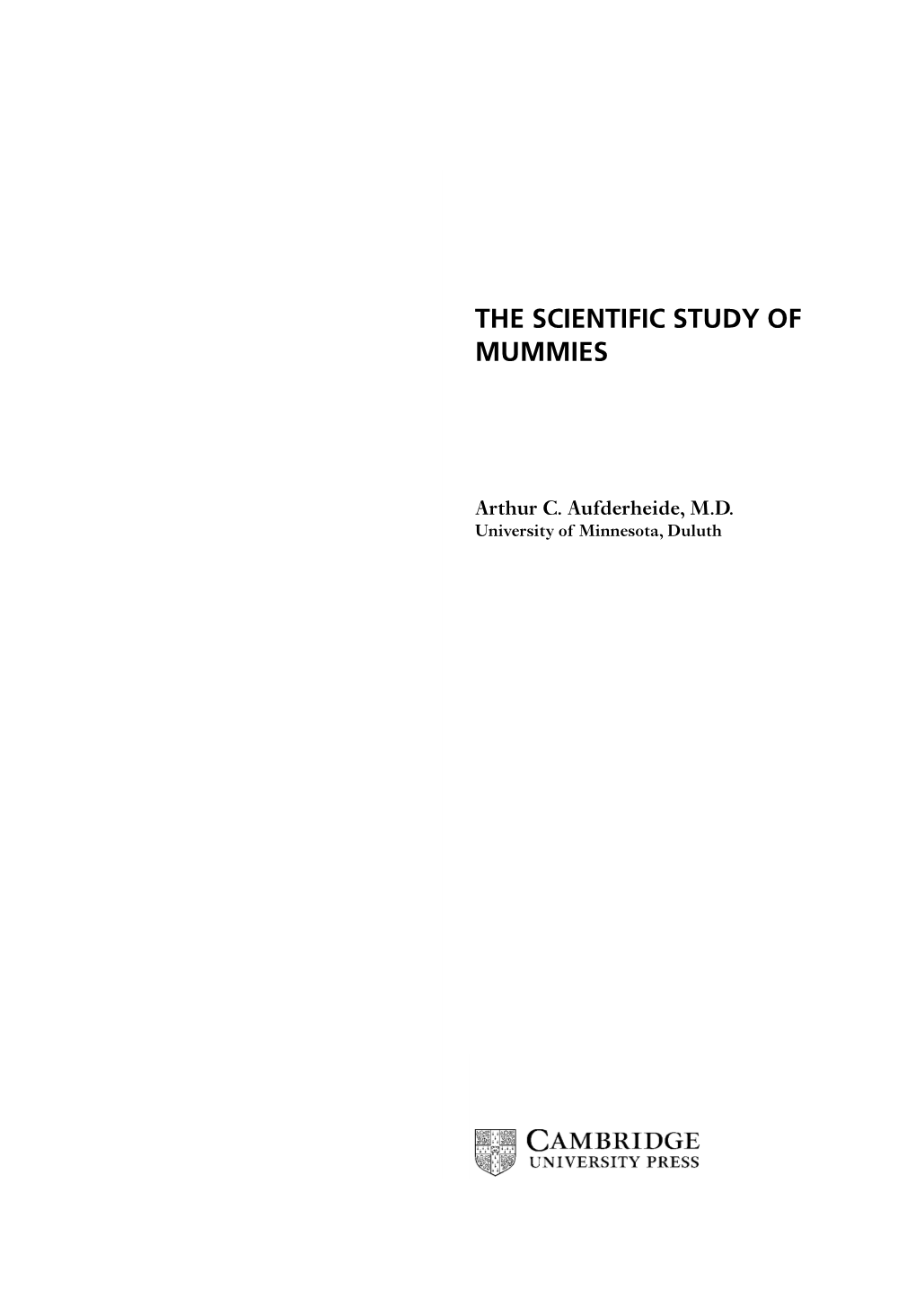 The Scientific Study of Mummies